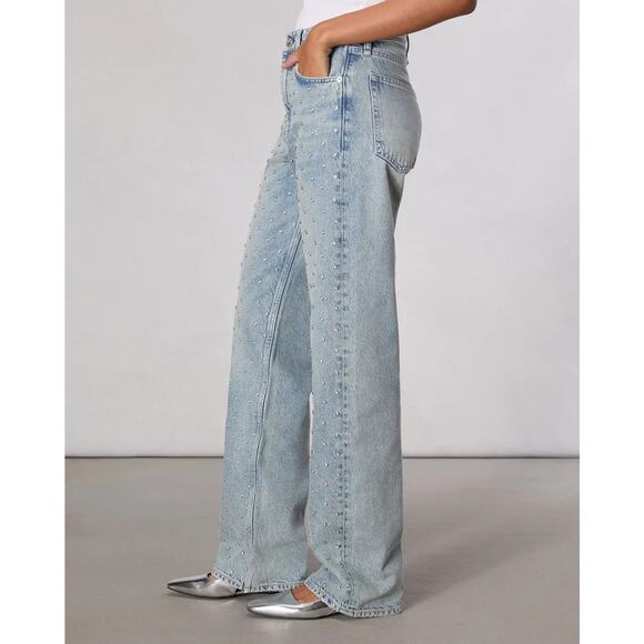 NWT Rag & Bone Shea High Rise Relax Straight Jeans Sz 34 Desiree Pearl #3B512 - Picture 3 of 13